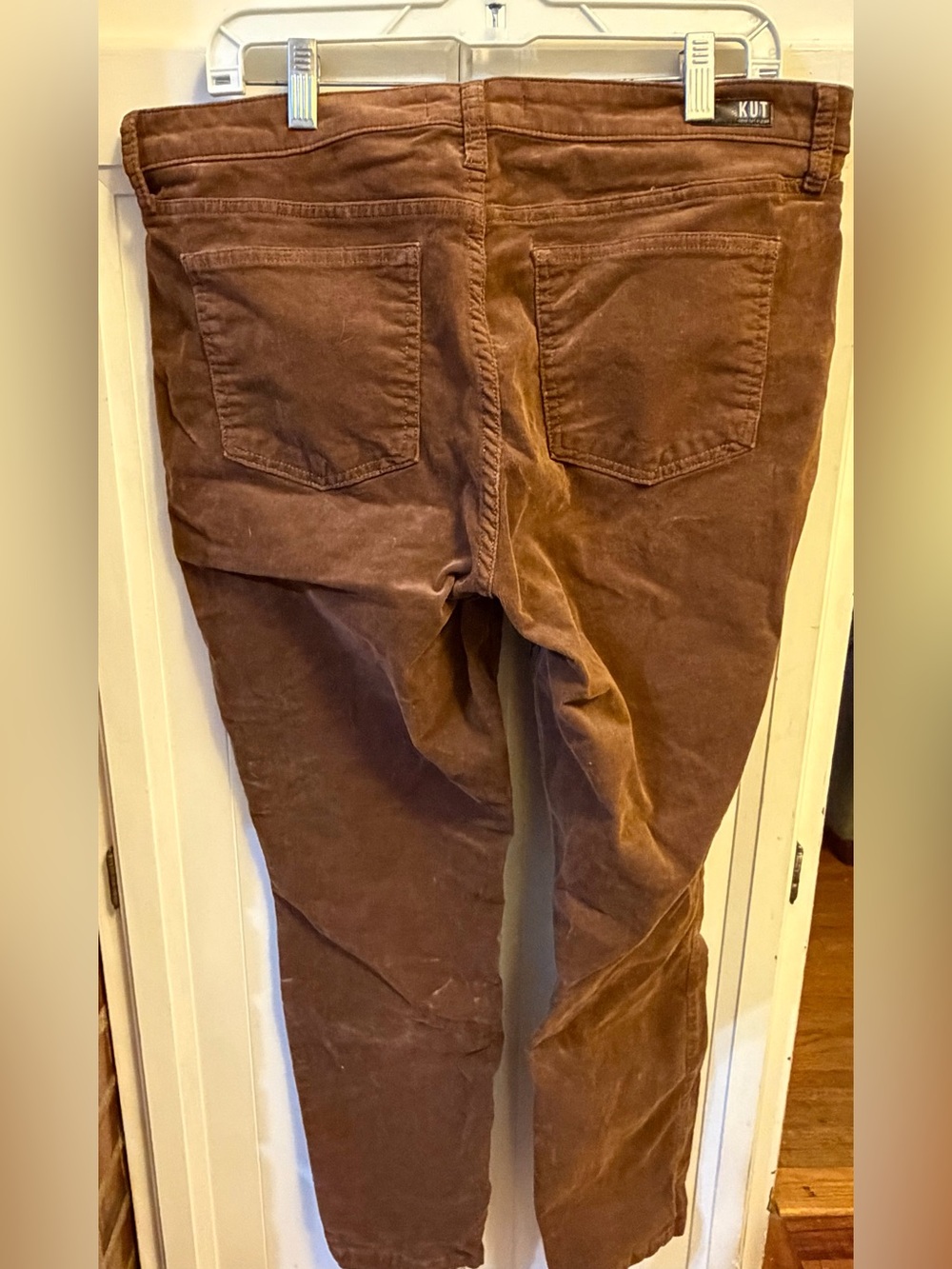 KUT from the Kloth Mia Toothpick Skinny Brown Corduroy Pants Stretch - Picture 4 of 9
